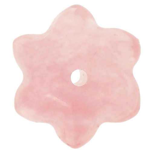 12mm round pumpkin gemstone bead - Strawberry Quartz x1