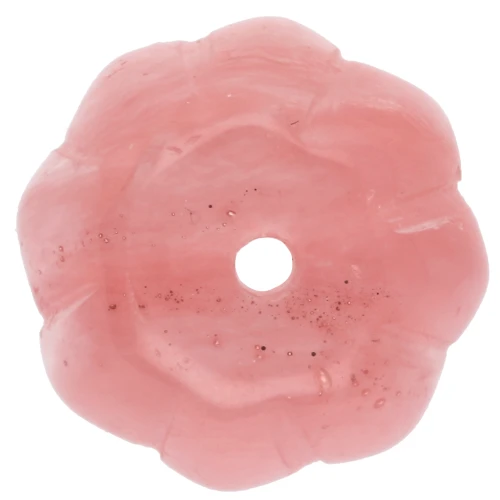 12mm round pumpkin gemstone bead - Strawberry Quartz x1