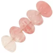 12mm round pumpkin gemstone bead - Strawberry Quartz x1