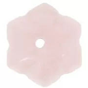 12mm round pumpkin gemstone bead - Rose Quartz x1