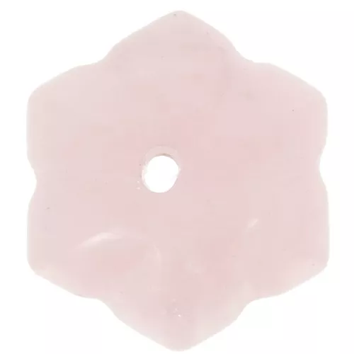 12mm round pumpkin gemstone bead - Rose Quartz x1
