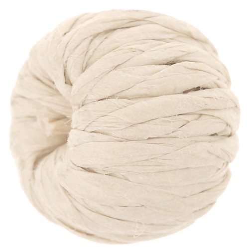 15mm Round imitation raffia bead - Beige x1
