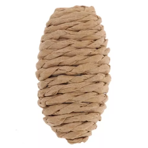 28x16mm Imitation raffia olive bead to pre-drill - Natural x1