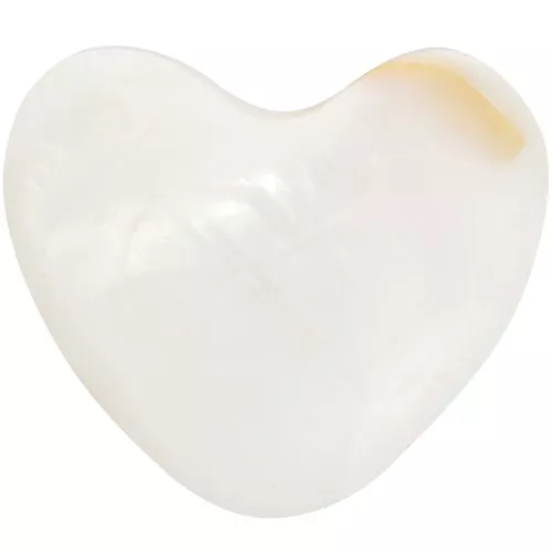 16x18.5mm Mother-of-pearl heart cabochon - Natural x1