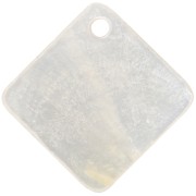 25x26mm shell rhombus pendant - Natural x1|raw }}