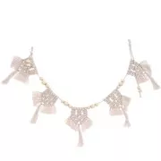 Set of 10 large-hole round wooden beads 19 mm for macramé - Natural