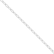 1.9mm 925 sterling silver cable oval chain x50cm