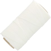 1.2 mm Linhasita waxed thread - micro macramé - Metalic white (Luz Negra) x135m