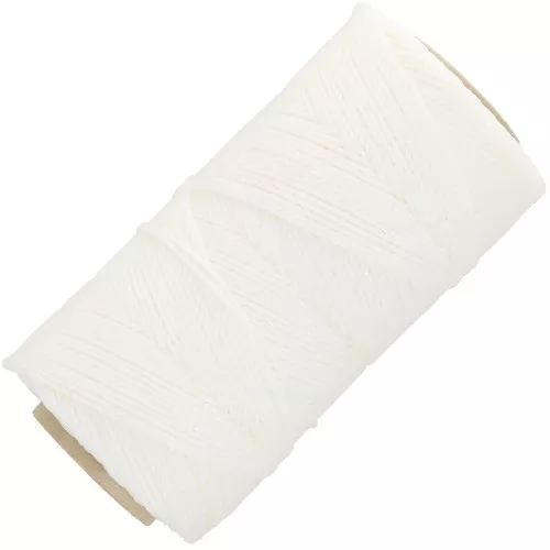1.2 mm Linhasita waxed thread - micro macramé - Metalic white (Luz Negra) x135m