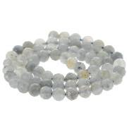 Round faceted beads 6 mm gemstone - Labradorite x38cm