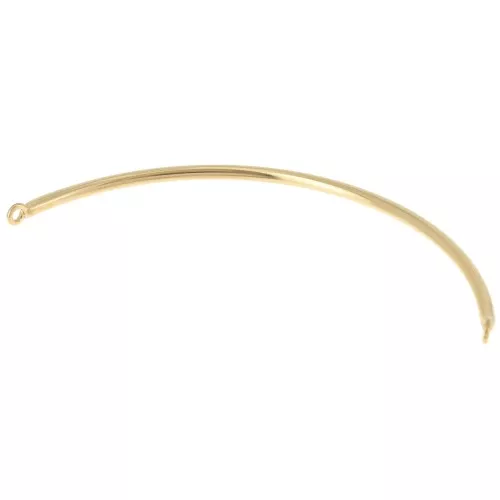 49x1.4mm half bracelet round wire Spacer - 2 rings - 3 microns Gold plated x1