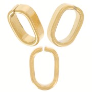 9x6x2.5mm 304L stainless steel oval open jump rings - Gold x4