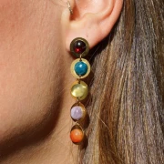 12mm Stainless steel 316L Smooth round earstuds - Gold x2