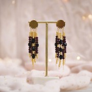 15mm Stainless steel 316L Smooth round earstuds with 5 holes - Gold x2