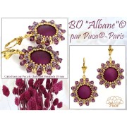 18mm Round glass cabochon by Puca® - Chatoyant Hot Pink x1