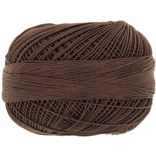 Cotton yarn Lizbeth size 20 - Dark Fudge n°697 x192m