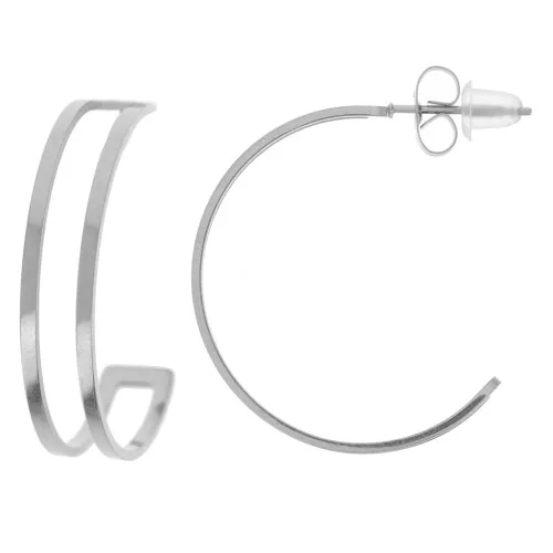 27mm Stainless steel 316L Double wire bead weaving hoop x2