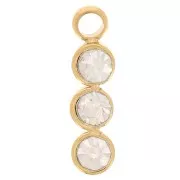 11x3mm Stainless steel 304L Charm bar for 2.2mm cabochon - Gold x1