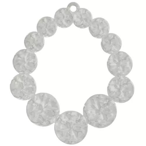 41x36mm 316L stainless steel Hammered drop pendants x2