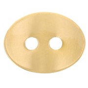14x11mm 304L stainless steel Curved oval button spacer - Gold x1