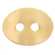 14x11mm 304L stainless steel Curved oval button spacer - Gold x1