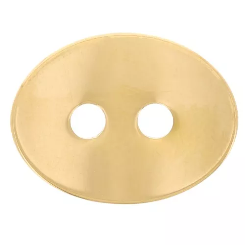 14x11mm 304L stainless steel Curved oval button spacer - Gold x1
