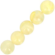 6mm Transparent resin bead - Light yellow marbled x20|raw }}