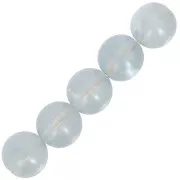 6mm Transparent resin bead- Blue grey marbled x20