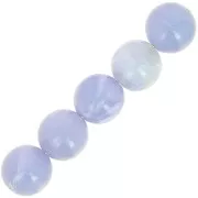 6mm Transparent resin bead - Marbled glacier grey x20