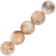 6mm Transparent resin bead - Beige - Marbled brown x20|raw }}
