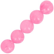 6mm Opaque resin bead - Bright pink marbled x20