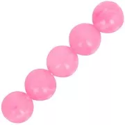 6mm Opaque resin bead - Bright pink marbled x20