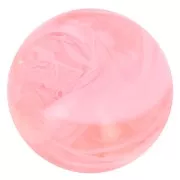 8mm Transparent resin bead - Marbled pink x10