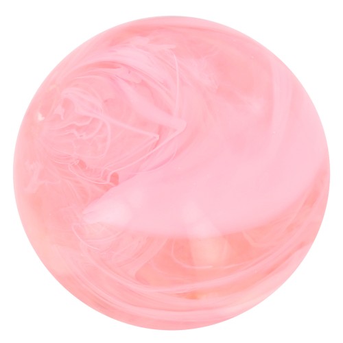 8mm Transparent resin bead - Marbled pink x10
