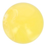 8mm Transparent resin bead - Light yellow marbled x10