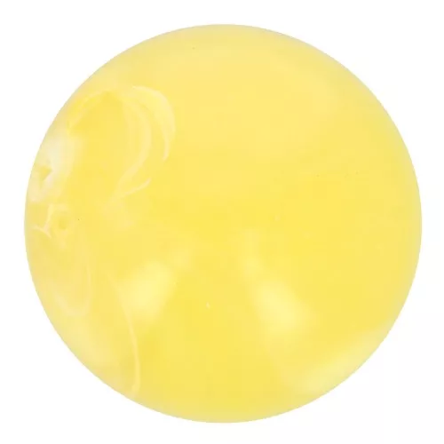 8mm Transparent resin bead - Light yellow marbled x10