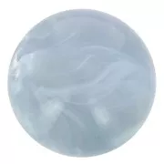 8mm Transparent resin bead - Blue grey marbled x10