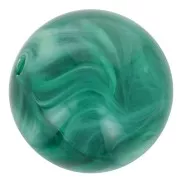8mm Transparent resin bead - Marbled bottle green x10