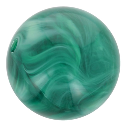 8mm Transparent resin bead - Marbled bottle green x10