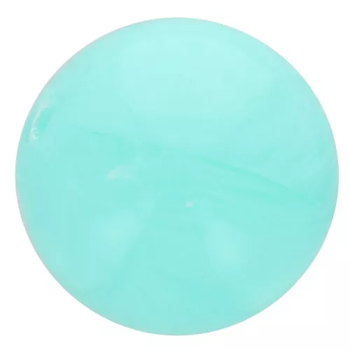 8mm Opaque resin bead - Aquamarine marbled x10