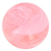 10mm Transparent resin bead - Marbled pink x8