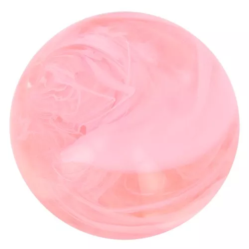 10mm Transparent resin bead - Marbled pink x8