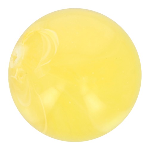 10mm Transparent resin bead - Light yellow marbled x8