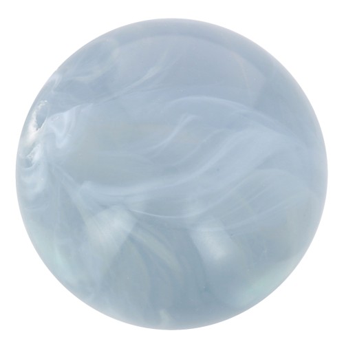 10mm Transparent resin bead - Blue-grey marbled x8
