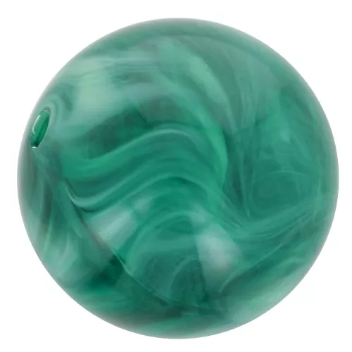 10mm Transparent resin bead - Marbled bottle green x8