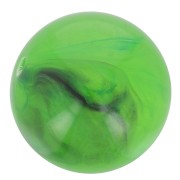 10mm Transparent resin bead - Marbled green x8