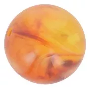 10 mm translucent resin bead - Apricot marbled x8