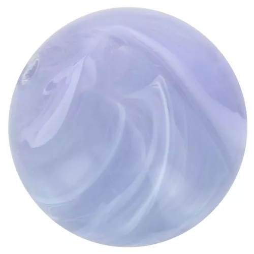 10mm Transparent resin bead - Glacier grey marbled x8