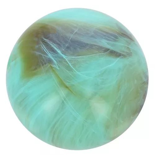 10mm Opaque resin bead - Marbled turquoise x8