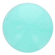 10mm Opaque resin bead - Aquamarine marbled x8|raw }}